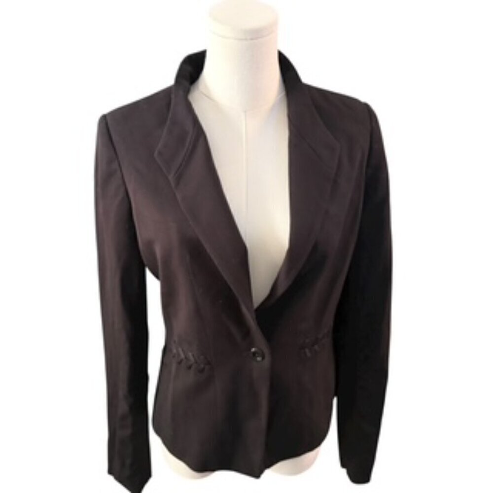 White House Black Market Women's Black Short Blazer Sz 4